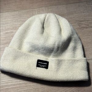 Jack & Jones Off-White Knit Beanie